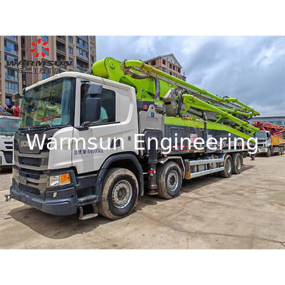 Second Hand Zoomlion 63-Meter Concrete Pump Truck With Scania Chassis For Sale